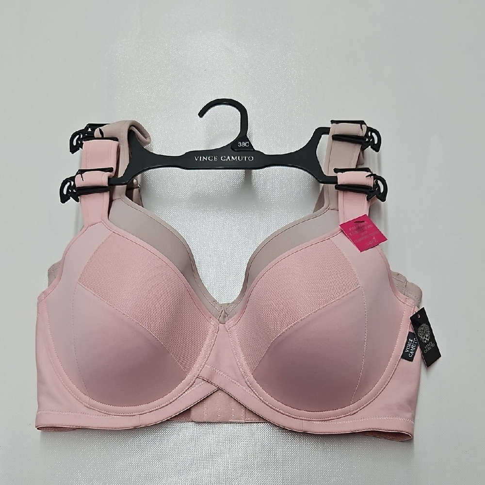 Vince Camuto Full Figure T-shirt Cup Bra With Comfort Straps Pink Women's Bra